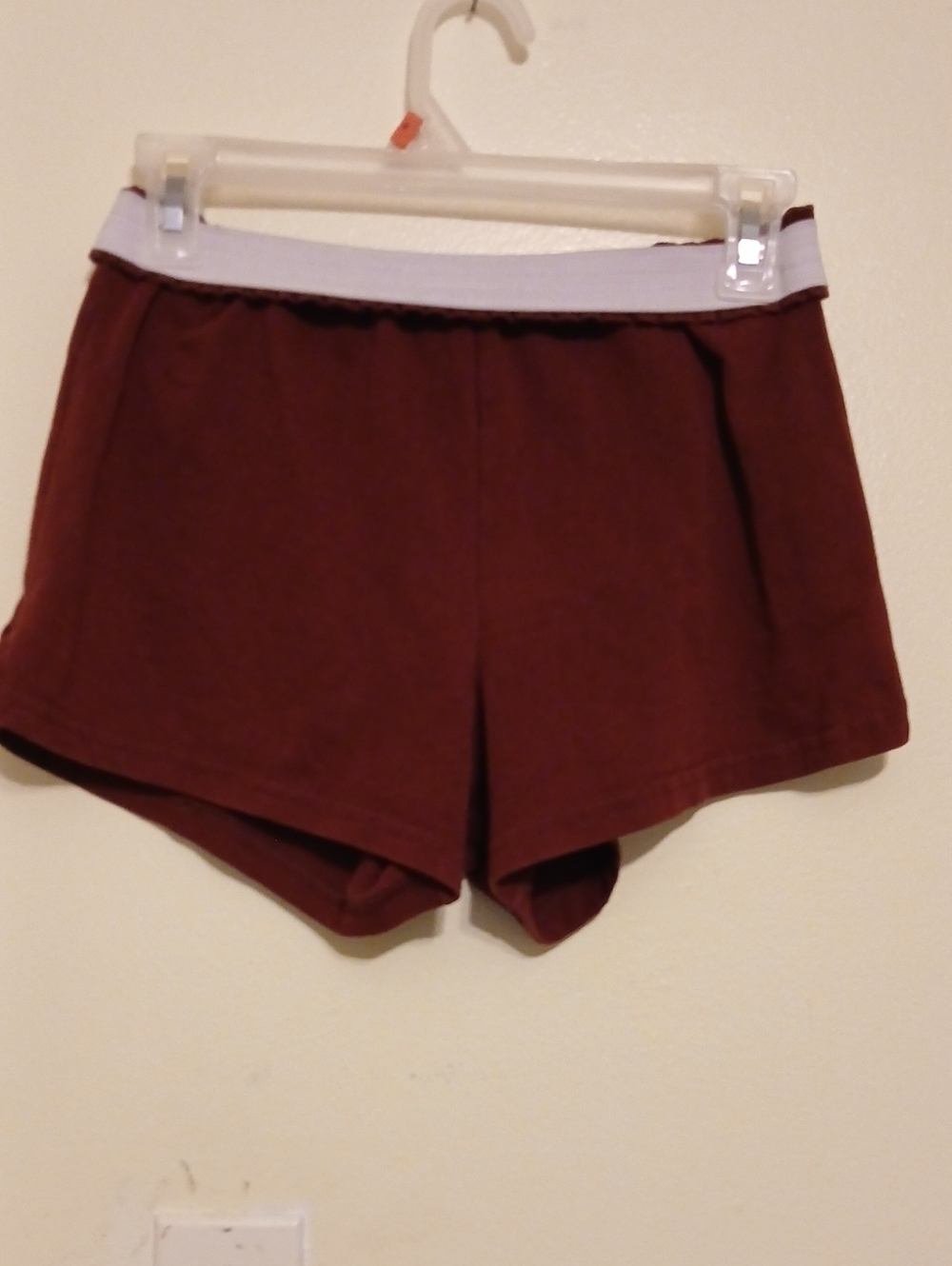 Soffe Maroon Athletic Shorts with White Waistband